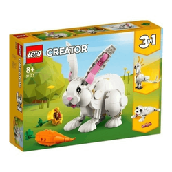 LEGO CREATOR 3W1 BIAŁY KRÓLIK PAPUGA FOKA 258 ELEMENTÓW 31133