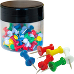 PINEZKI DO TABLICY KORKOWEJ Q-CONNECT BECZUŁKI MIX KOLORÓW 60 sztuk