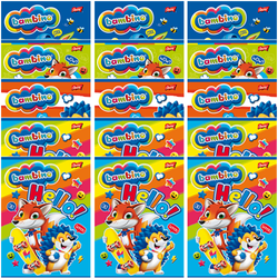 ZESZYT BAMBINO A5 16 KARTEK KRATKA UNIPAP SZKOLNY LAMINOWANY - 15 szt.