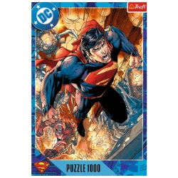 PUZZLE 1000 SUPERMAN W AKCJI BOHATER KOMIKS FILM DC UKŁADANKA TREFL 10936
