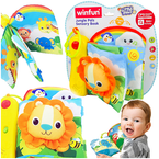 KSIĄŻECZKA SENSORYCZNA INTERAKTYWNA DŻUNGLA MIĘKKA PLUSZOWA MELODIE WINFUN