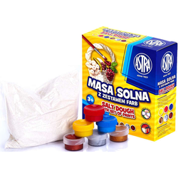 MASA SOLNA MODELARSKA 450G + FARBY PLAKATOWE DO MALOWANIA 6 KOLORÓW ASTRA