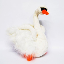 WIELKI PLUSZOWY ŁABĘDŹ MASKOTKA PTAK 46 CM - DEEF