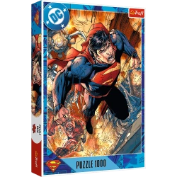 PUZZLE 1000 SUPERMAN W AKCJI BOHATER KOMIKS FILM DC UKŁADANKA TREFL 10936