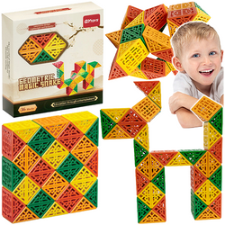 UKŁADANKA LOGICZNA KREATYWNA GEOMETRYCZNY WĄŻ KOSTKA GRA PODRÓŻNA ASKATO