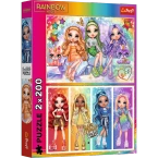 PUZZLE RAINBOW HIGH 2x200 TĘCZOWE LALKI LALECZKI UKŁADANKA TREFL 13335