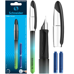 PIÓRO WIECZNE NA NABOJE SCHNEIDER VOYAGE OMBRE CZARNE M + 2 NABOJE