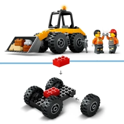 LEGO CITY ŁADOWARKA KOŁOWA ŻÓŁTA POJAZD BUDOWLANY FIGURKI 81 EL. 60450