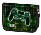 PIÓRNIK SZKOLNY DWUKLAPKOWY ST.RIGHT MAJEWSKI DLA GRACZA PIXEL NEON PAD