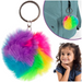 BRELOK DO KLUCZY WŁOCHATY KOLOROWY PLUSZOWY ZAWIESZKA POMPON HERBS GADŻET