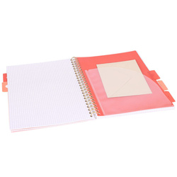 KOŁOZESZYT A4 ZESZYT NA SPIRALI W KRATKĘ 100K STRIGO PADS KWIATY BEŻOWY