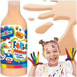 FARBA PLAKATOWA SZKOLNA BAMBINO 500 ml W BUTELCE MAJEWSKI CIELISTA