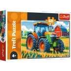 PUZZLE 60 EL. TRAKTOR CIĄGNIK NA POLU POJAZD ROLNIKA UKŁADANKA TREFL 16492