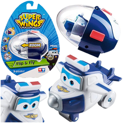 SUPER WINGS FLIP & FLY POLICJANT PAUL LATAJĄCA FIGURKA SAMOLOT