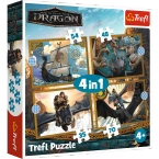 PUZZLE 4w1 JAK WYTRESOWAĆ SMOKA SZCZERBATEK UKŁADANKA 34678 TREFL