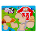 UKŁADANKA DREWNIANA ZWIERZĘTA FARMA WIEŚ PUZZLE Z UCHWYTAMI SMILY PLAY