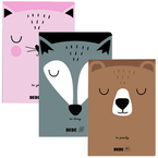 INTERDUK ZESZYT W ZWIERZĘTA A5 BB FRIENDS TRZY LINIE 32 KARTKI 90G - 3 szt.