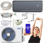 KLIMATYZATOR AUX Q-SMART PREMIUM GREY 6,7kW ZESTAW SANODZIELNY MONTAŻ 3MB