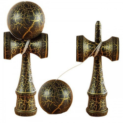JAPOŃSKA GRA ZRĘCZNOŚCIOWA KENDAMA DREWNIANA ZŁOTA