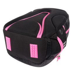 PLECAK SZKOLNY MŁODZIEŻOWY ST.RIGHT MAJEWSKI BP-06 RÓŻOWY CZARNY BROKAT