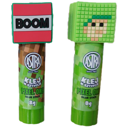 KLEJ W SZTYFCIE ASTRA SZKOLNY 8G MOCNY Z FIGURKĄ MINECRAF PIXEL ONE - 3 szt