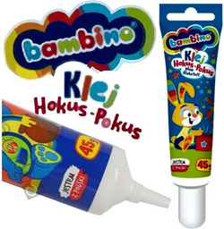 KLEJ MAGICZNY HOKUS POKUS BAMBINO W TUBIE 45g INTROLIGATORSKI - 3 szt.