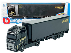 CIĘŻARÓWKA Z NACZEPĄ TIR VOLVO FH16 GLOBETROTTER METALOWY BBURAGO 1/43