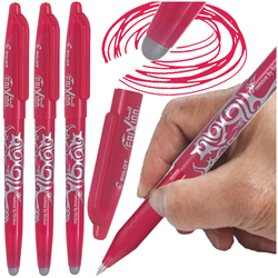 DŁUGOPIS WYMAZYWALNY PIÓRO PILOT FRIXION BALL 0.7mm RÓŻOWY - 3 sztuki