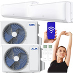 KLIMATYZATOR ŚCIENNY AUX Q-SMART ECO 5,3 kW WiFi GRZANIE LAMPA UV - 2 szt.