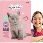 TECZKA Z GUMKĄ A4 FLUFFY KITTY KOTEK NA RYSUNKI DOKUMENTY NOTATKI MAJEWSKI