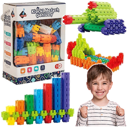 KLOCKI KONSTRUKCYJNE MAŁYCH GENIUSZY KOLOROWE ŚRUBKI 150 ELEMENTÓW ASKATO