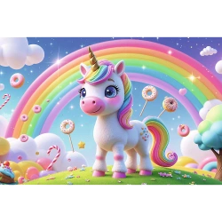 PUZZLE 60 ELEMENTÓW CUKIERKOWY ŚWIAT UKŁADANKA DLA DZIECI TREFL 17416