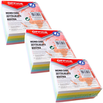 NOTES KOSTKA BIUROWA KLEJONA karteczki 85X85X40 MM 4 kolory - 3 sztuki