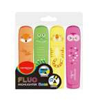 ZAKREŚLACZE MARKERY FLUO JUNGLE 4 KOLORY KEYROAD