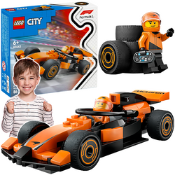 LEGO CITY KIEROWCA F1 BOLID MCLAREN SAMOCHÓD WYŚCIGOWY POMARAŃCZOWY 60442
