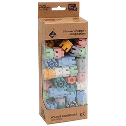 KLOCKI MAŁYCH GENIUSZY KONSTRUKCYJNE EDUKACYJNE ŚRUBKI PASTELOWE EKO ASKATO