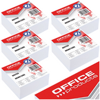BLOCZEK KARTECZKI KLEJONE KOSTKA OFFICE PRODUCTS 85x85x40mm BIAŁA - 5 szt.