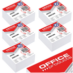 BLOCZEK KARTECZKI NIEKLEJONE BIAŁE OFFICE PRODUCTS KOSTKA 85x85mm - 5 szt.