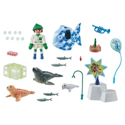 PLAYMOBIL KARMIENIE ZWIERZĄT FOKI FIGURKI AKCESORIA MY LIFE 39 EL.