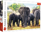 PUZZLE 1000 ELEMENTÓW AFRYKAŃSKIE SŁONIE SAWANNA UKŁADANKA TREFL 10442