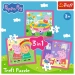 PUZZLE 3W1 ŚWINKA PEPPA - PEPPA I PRZYJACIELE UKŁADANKA 34873 TREFL