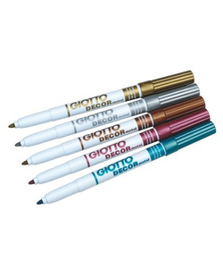 FLAMASTRY MARKERY 5 GIOTTO METALICZNE DEKOROWANIE