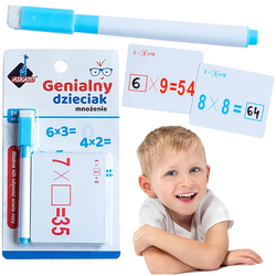 GENIALNY DZIECIAK MNOŻENIE FISZKI MATEMATYCZNE NAUKA LICZENIA ASKATO