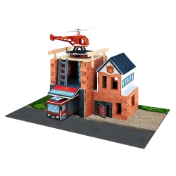 KLOCKI BRICK TRICK BUDUJ Z CEGŁY REMIZA STRAŻACKA STRAŻ POŻARNA 190EL TREFL