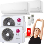KLIMATYZATOR ŚCIENNY LG STANDARD 2 3,5kW WiFi COMFORT AIR NAWIEW 4D - 2szt