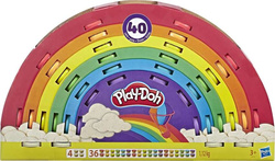 PLAY-DOH CIASTOLINA TĘCZA 40 TUB 1.12KG RAINBOW FOREMKI MASA PLASTYCZNA