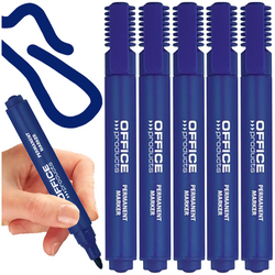 MARKER PERMANENTNY OFFICE PRODUCTS NIEBIESKI PISAK OKRĄGŁY - 5 szt.