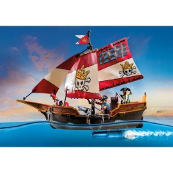 PLAYMOBIL PIRATES STATEK PIRACKI Z ZAŁOGĄ KLOCKI KONSTRUKCYJNE 101 EL 71418