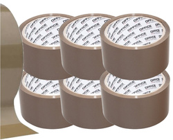 TAŚMA PAKOWA BRĄZOWA 6szt. OFFICE PRODUCTS 48mm 50Y 46m DO PAKOWANIA PACZEK