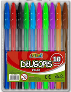 DŁUGOPISY KOLOROWE 10 KOLORÓW PB-88 PENMATE KOLORI